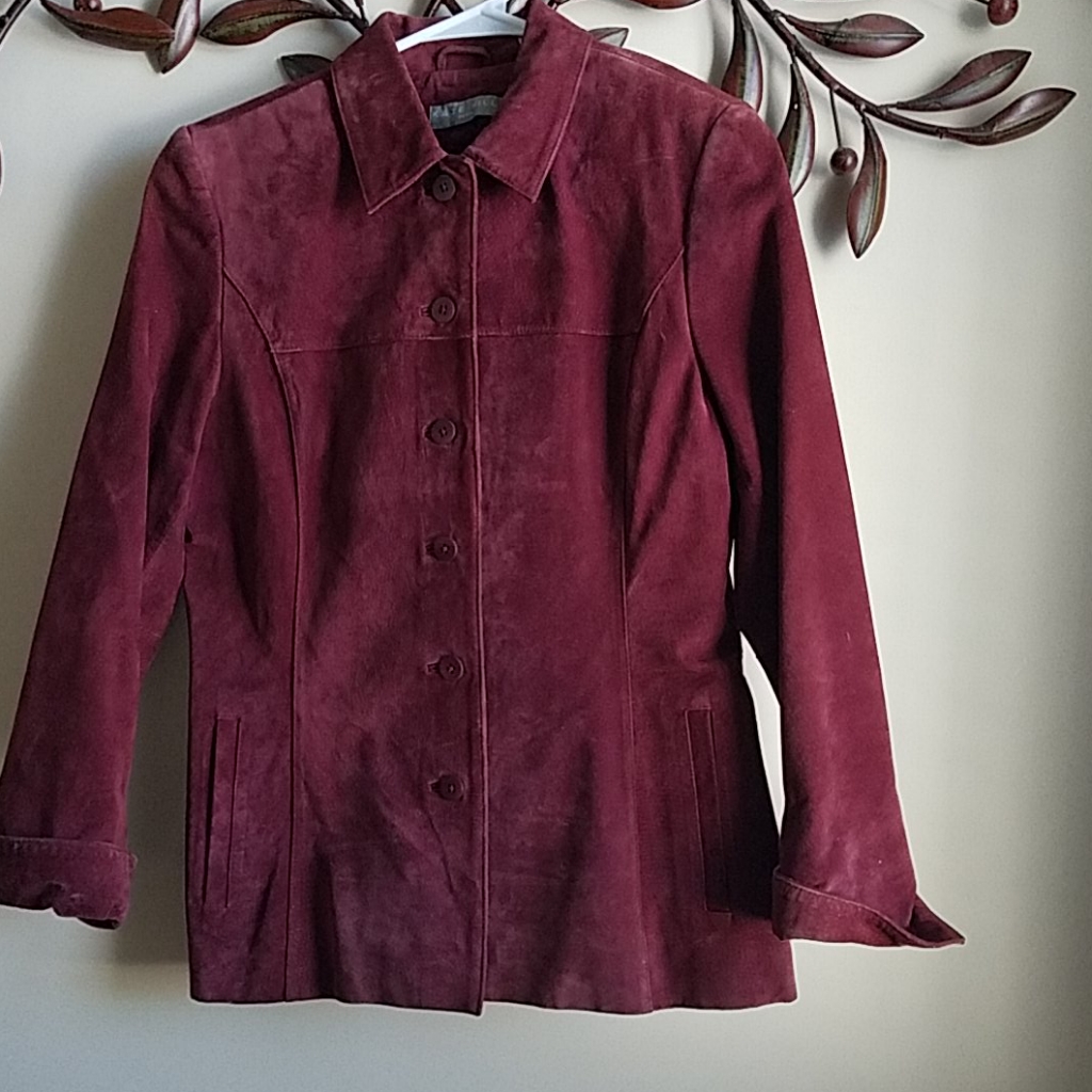 Raspberry Suede Jacket